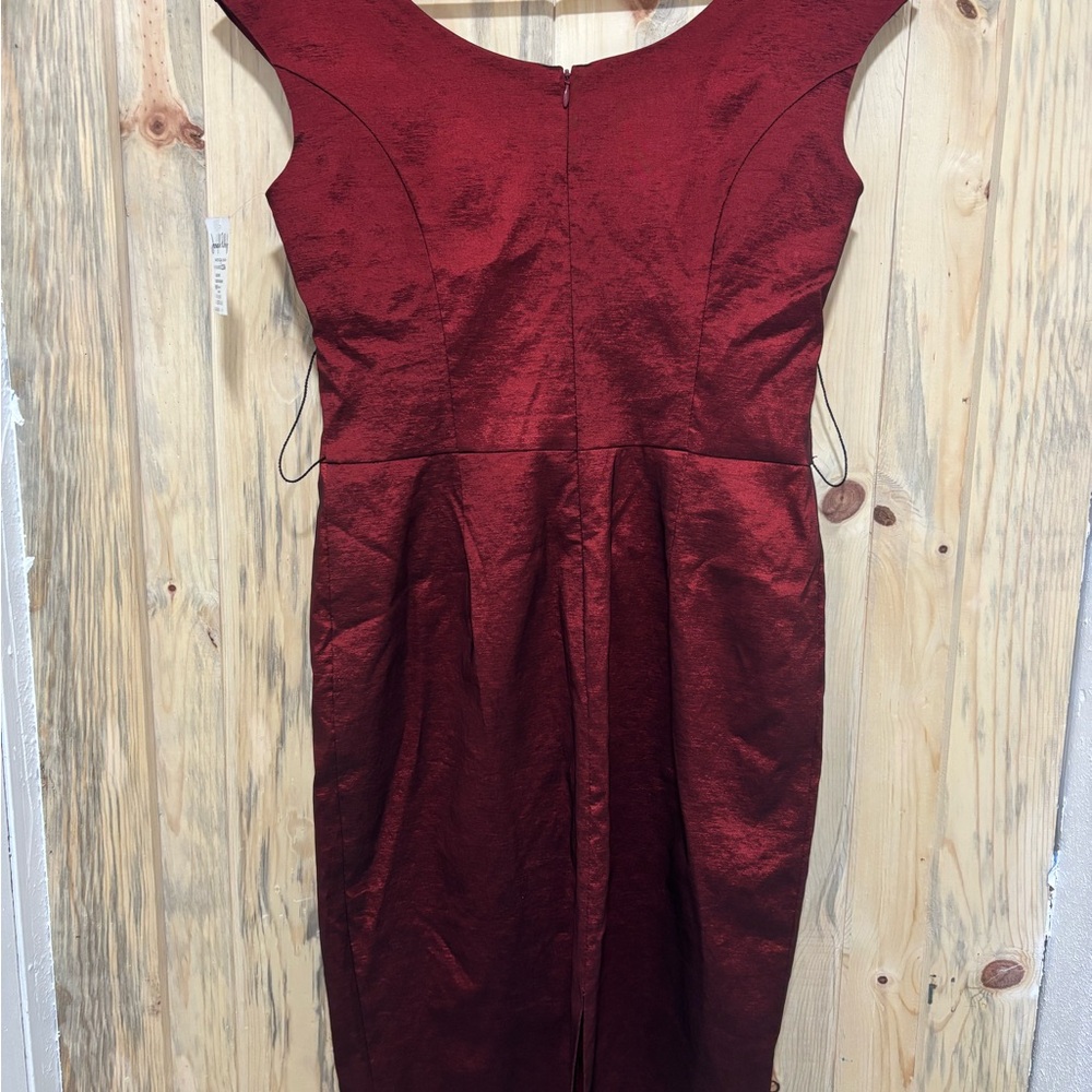 Joseph Ribkoff Deep Red Midi Dress - Picture 4 of 4